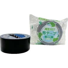 【1605 BK 50X25】TERAOKA 再生PET布テープ No.1605 黒 50mm×25M
