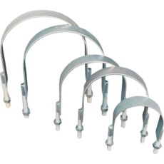【FUB-JIS10K-025A-3MC】HIーLEAD JIS10Kフランジ用Uバンド 三価クロメート 25A ナット2個付き