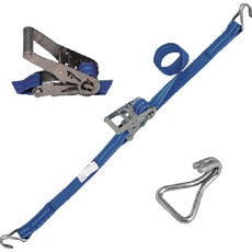 【REK50LS6NH300S】シライ ベルトラッシング(ラチェットバックル式・ステンレス製) ベルタイト(R) エコマーク認証品 端末金具付き ステンレスナローフック付