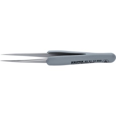 【9221-12ESD】KNIPEX ラバーハンドル付き精密ピンセット 先細 112ММ