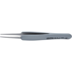 【9221-11ESD】KNIPEX ラバーハンドル付き精密ピンセット 先広 123ММ