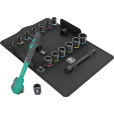 【5530】Wera 8100SB 12 サイクロップ コンフォートラチェットセット 反転レバー、 9.5ミリ、 ミリサイズ