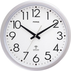 【W-462 SM】MAG 掛け時計 電波時計 大型 アナログ ウェーブ420 シルバー 直径42cm W-462SM