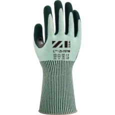 【ZI-787M_M_1P】Weed 耐切創手袋 ZIZAI ZI-787M ニトリル特殊加工背抜き 手首丈ミディアムロングタイプ 13ゲージ Mサイズ(1P個装)
