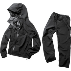 【AS51301I】Makku フレックスフィットレインスーツ ブラック M