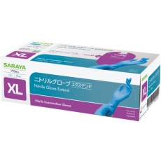【50950】サラヤ ニトリルグローブ エクステンド 170枚 ブルー XL