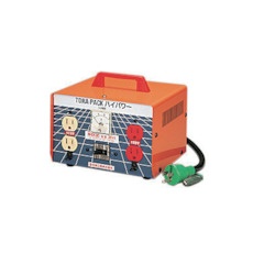 【M-EK30】NICHIDO 昇圧専用トランス 安全型(連続定格) 3KVA 3芯タイプ アース付 過負荷漏電保護兼用ブレーカー付