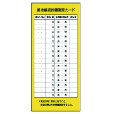 【325-23】ユニット 電気関係標識 接地線抵抗値測定カード