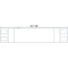 【366-92A】ユニット ファスナー付腕章白(差し込み式) 軟質ビニール 90×420mm