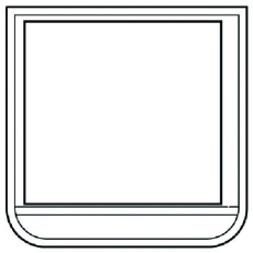 【368-12】ユニット ポケット胸章白 軟質ビニール 60×60mm