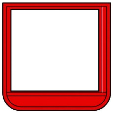【368-15】ユニット ポケット胸章赤 軟質ビニール 60×60mm