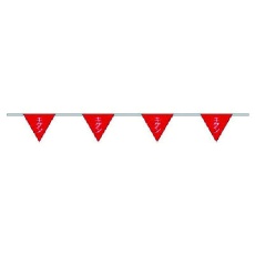 【372-74】ユニット 三角旗(10連)キケン ターポリン 240×280mm