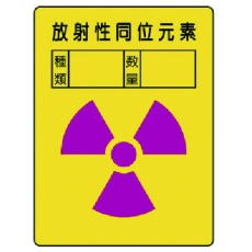 【817-61】ユニット 放射能ステッカー 放射性同位元素・2枚組・200X150