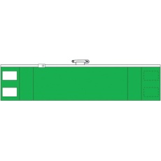 【848-41A】ユニット ファスナー付腕章 緑(差し込み式)・軟質ビニール・90X420
