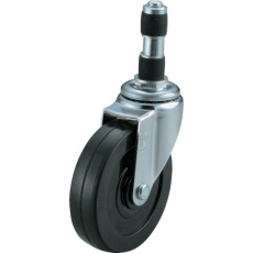 【LTF-40R-16】ユーエイ 差し込み式 自在 キャスター ゴム 車輪径40mm Lタイプ LTF型 パイプ径16