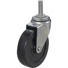 【ET-100RH-UNF1/2-25】ユーエイ ねじ込み式 自在 キャスター ゴム 車輪径100mm Eタイプ ET型 ネジ寸法UNF1/2×25山数20