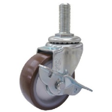 【ST-65URS-M12-35】ユーエイ ねじ込み式 自在 キャスター ウレタン 車輪径65mm ストッパー付き Sタイプ ST-S型 ネジ寸法M12×35ピッチ1.75