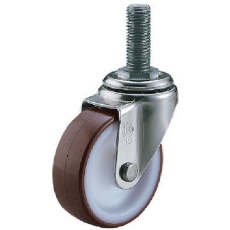 【SUS-ST-75UR-M12-35】ユーエイ ねじ込み式 自在 ステンレスキャスター ウレタン 車輪径75mm Sタイプ SUS-ST型 ネジ寸法M12×35ピッチ1.75