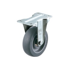 【ER-65ELSB(H83)】ユーエイ プレート式 固定 キャスター エラストマー 車輪径65mm SILENTタイプ ER型 取付寸法56×28