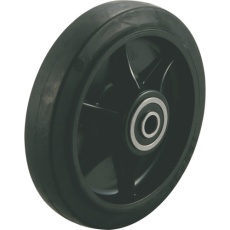 【NWR-150】ユーエイ 150径ナイロンホイール黒ゴム車輪