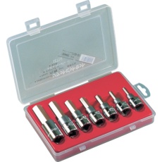 【21SB-S7】EIGHT 六角ソケットビット 寸法(差込角12.7mm) 7本セット 5～17mm