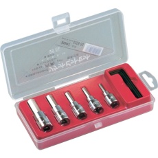 【83SB-S5】EIGHT 六角ソケットビット 標準寸法(差込角9.5mm)5本セット 4～10mm