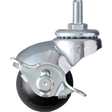 【40515A-20R40】ハンマー ねじ込み式W3/8 旋回式ゴム車輪 40mm ストッパー付