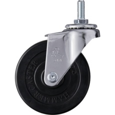【420A-20R75】ハンマー ねじ込み旋回式ゴム車輪 75mm W3/8