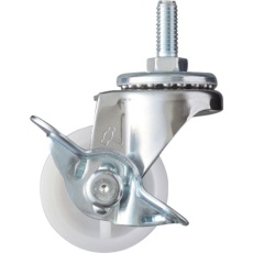 【415A-20N40】ハンマー ねじ込み旋回式ナイロン車輪 40mm W3/8 ストッパー付