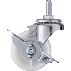 【415A-20N50】ハンマー ねじ込み旋回式ナイロン車輪 50mm W3/8 ストッパー付