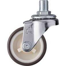 【420A-3UR50】ハンマー ねじ込み旋回式ウレタン車輪(ナイロンホイール)50mm M12