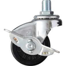 【45015A-30R50】ハンマー ねじ込み旋回式ゴム車輪50mm M12 ストッパー付