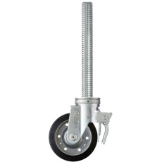 【505SA-R150】ハンマー 足場用キャスター ねじ込み式足場用キャスター 固定 車輪径150mm ゴム車輪