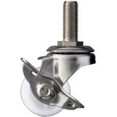 【315SA-N50】ハンマー SAシリーズオールステンレス 旋回式ナイロン車輪 50mm ストッパー付