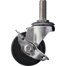 【315SA-R75】ハンマー SAシリーズオールステンレス 旋回式ゴム車輪 75mm ストッパー付