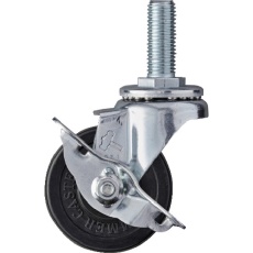 【413SA-R65】ハンマー ねじ込み式 旋回式ゴム車輪 65mm ストッパー付