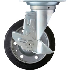 【419S-RB150】ハンマー 旋回式ゴム車輪(ローラーベアリング)150mm ストッパー付