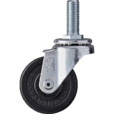 【420SA-R65】ハンマー ねじ込み旋回式ゴム車輪 65mm
