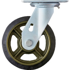 【500BPS-CR200】ハンマー 重荷重用旋回式ゴム車輪(イモノホイール・ラジアルボールベアリング)200mm