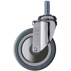 【920MA-RB125】ハンマー ねじ込み旋回式ゴム車輪(ナイロンホイール・ボールベアリング)125mm