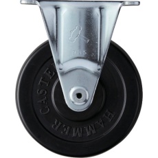 【420SR-RDB75】ハンマー 固定式ゴム車輪(ローラーベアリング)75mm