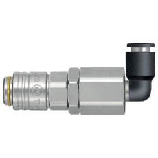 【MS-20SCL-6 BRASS NBR】日東 スモールカプラ(L型チューブ取付用) 適合チューブ外径6mm(51360)