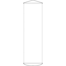 【124100】緑十字 垂れ幕(懸垂幕) 白無地タイプ 幕100(白) 1500×450mm ナイロンターポリン