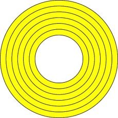 【208502】緑十字 マーキング用ステッカー(ゲージマーカーステッカー) 黄 マーキング-100Y 内径40-90mmΦ 10枚組 PET