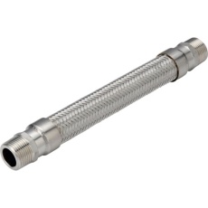 【NK-1500/SUS304-25A-500L】NFK オスニップル式フレキシブルホース 六角ニップルSUS304(ALLSUS304) 25A×500L