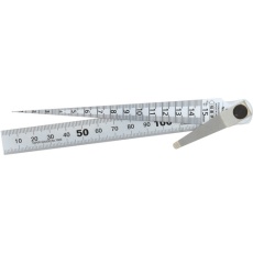 【TPG-700S】SK 直尺付テーパーゲージ No.700 クリップ付 測定範囲 テーパーゲージ1～15mm 直尺0～130mm