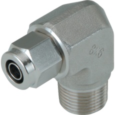 【NSL0860-03】PISCO SUS316締付継手 エルボチューブ0860ねじR3/8