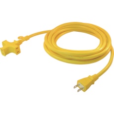 【VCTM-5 Y】トライアングルマルチタップ 125V-15A 5m 黄
