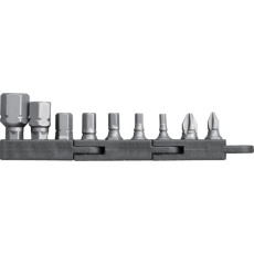 【AK-51P-B9H】アネックス 溝付超短ビット 9PCS プラス&六角レンチ