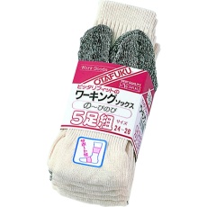 【751】おたふく フィットワーキングソックス キナリ タビ型 5足組